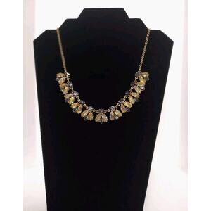 J. Crew Necklace Aurora Borealis Faceted Rhinestone Geometrical Clusters Choker